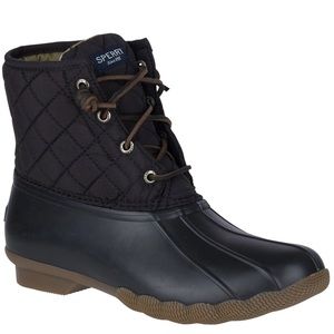 Sperry boots top-sider saltwater quilted duckboots  7.5 waterproof